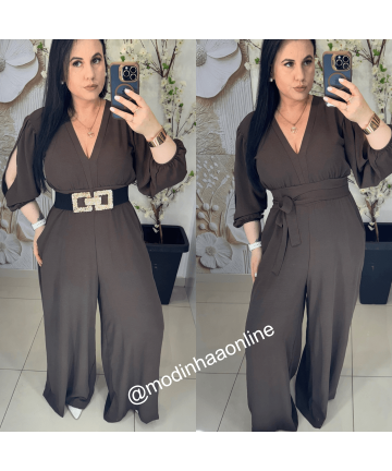 Macacão Julia Marrom
